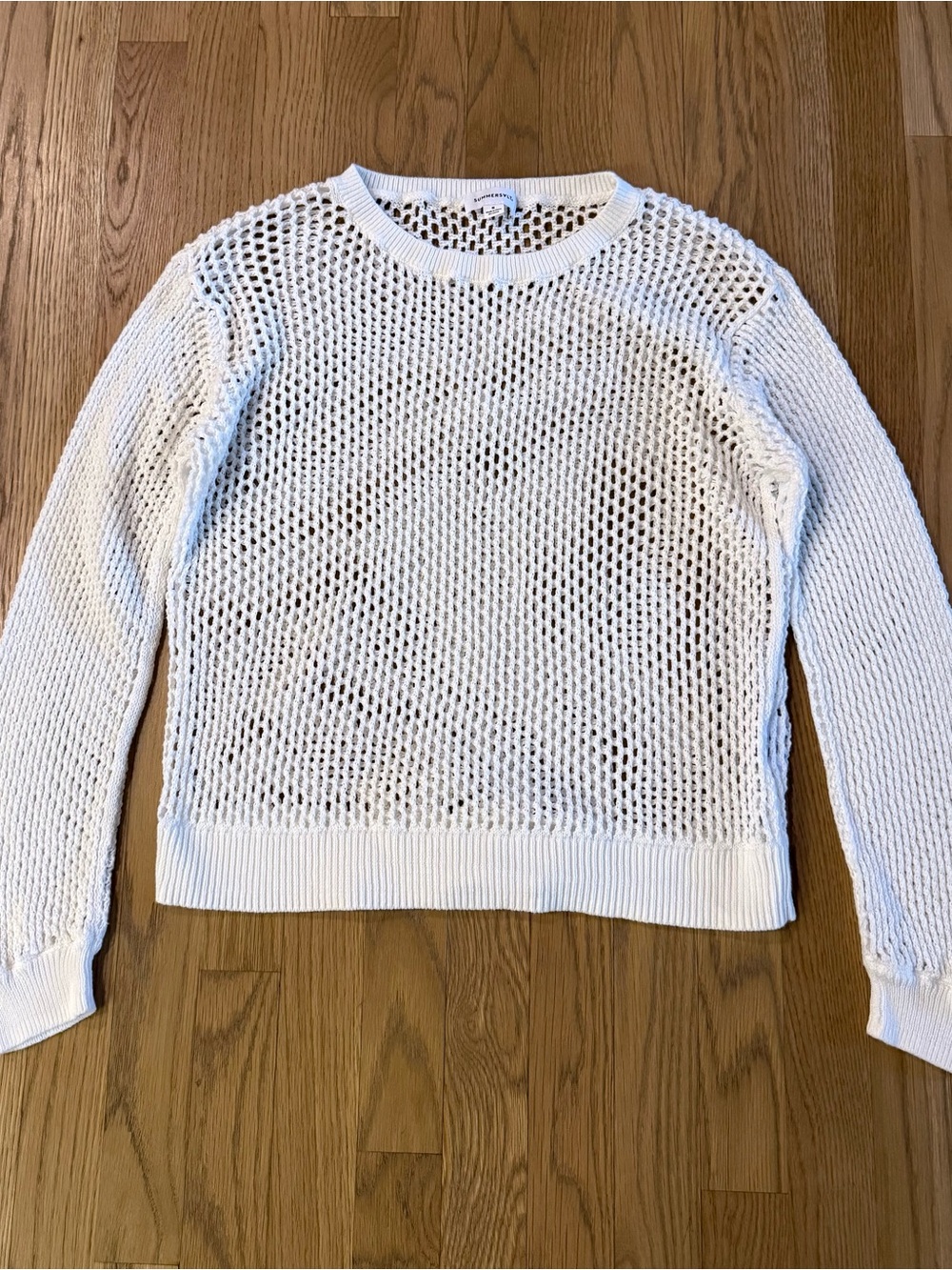 Summersalt 100% cotton Open-Weave Crewneck Sweater, M